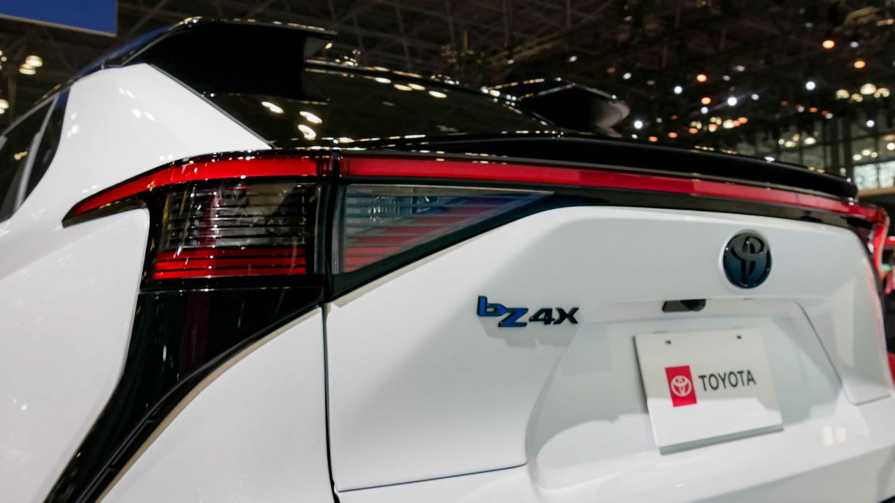 2025 Toyota bZ4X at New York Auto Show.