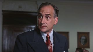 Jeffrey DeMunn asking questions in the courtroom in The Shawshank Redemption.