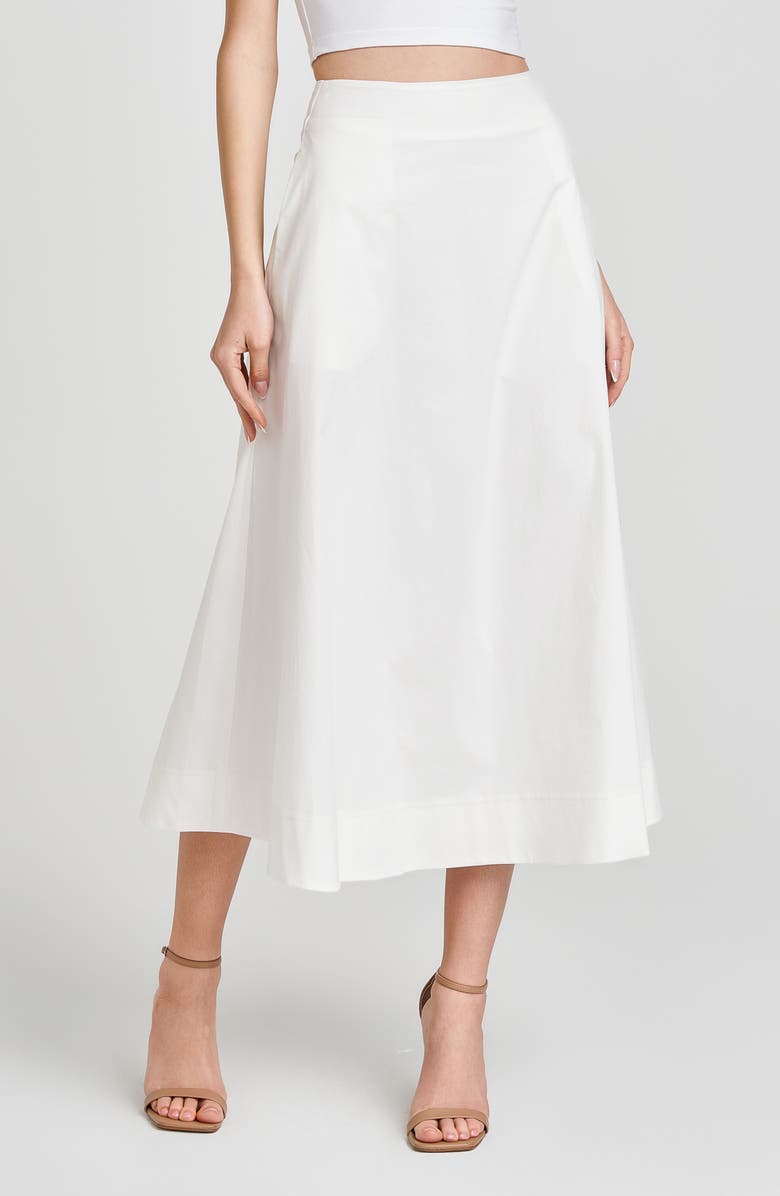 Lilly Stretch Cotton Midi Skirt