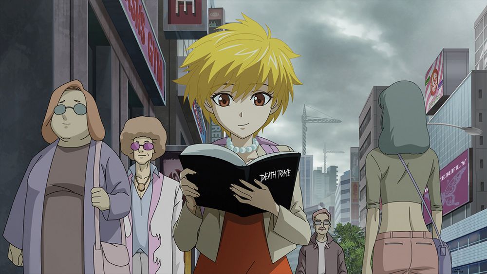 Screenshot from The Simpsons anime in Treehouse of Horror