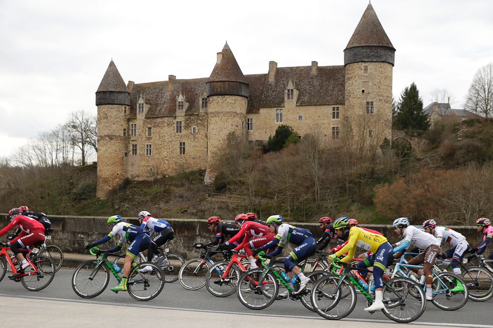 The peloton in action during stage 2 at Paris-Nice