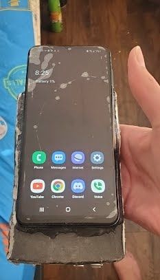 A modified Samsung battery