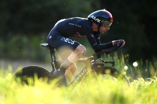 SANTIAGO DE COMPOSTELA SPAIN SEPTEMBER 05 Adam Yates of United Kingdom and Team INEOS Grenadiers sprints during the 76th Tour of Spain 2021 Stage 21 a 338 km Individual Time Trial stage from Padrn to Santiago de Compostela lavuelta LaVuelta21 ITT on September 05 2021 in Santiago de Compostela Spain Photo by Tim de WaeleGetty Images