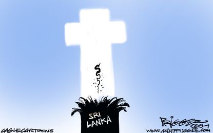 Political Cartoon U.S. Sri Lanka ISIS religion revenge bombs Easter