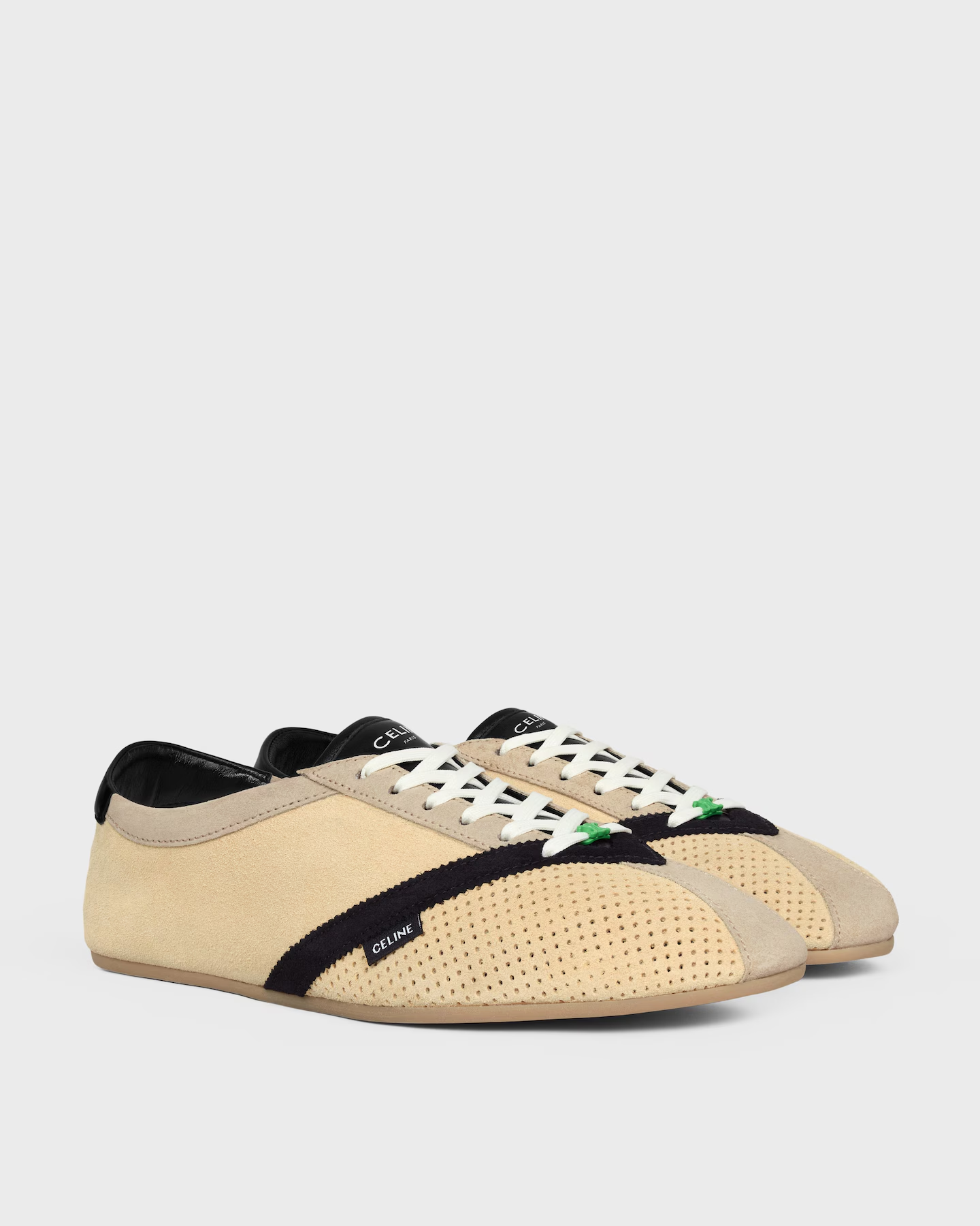 Celine, The Flat Sneaker In Suede Calfskin And Lambskin