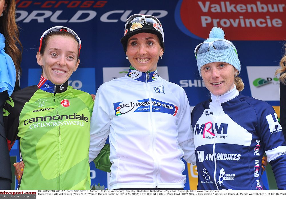 Antonneau, Lechner and Havlikova on the Valkenburg podium