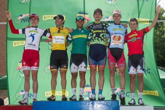 The men's overall jersey winners.