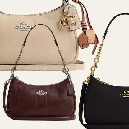 Collage of coach teri bags