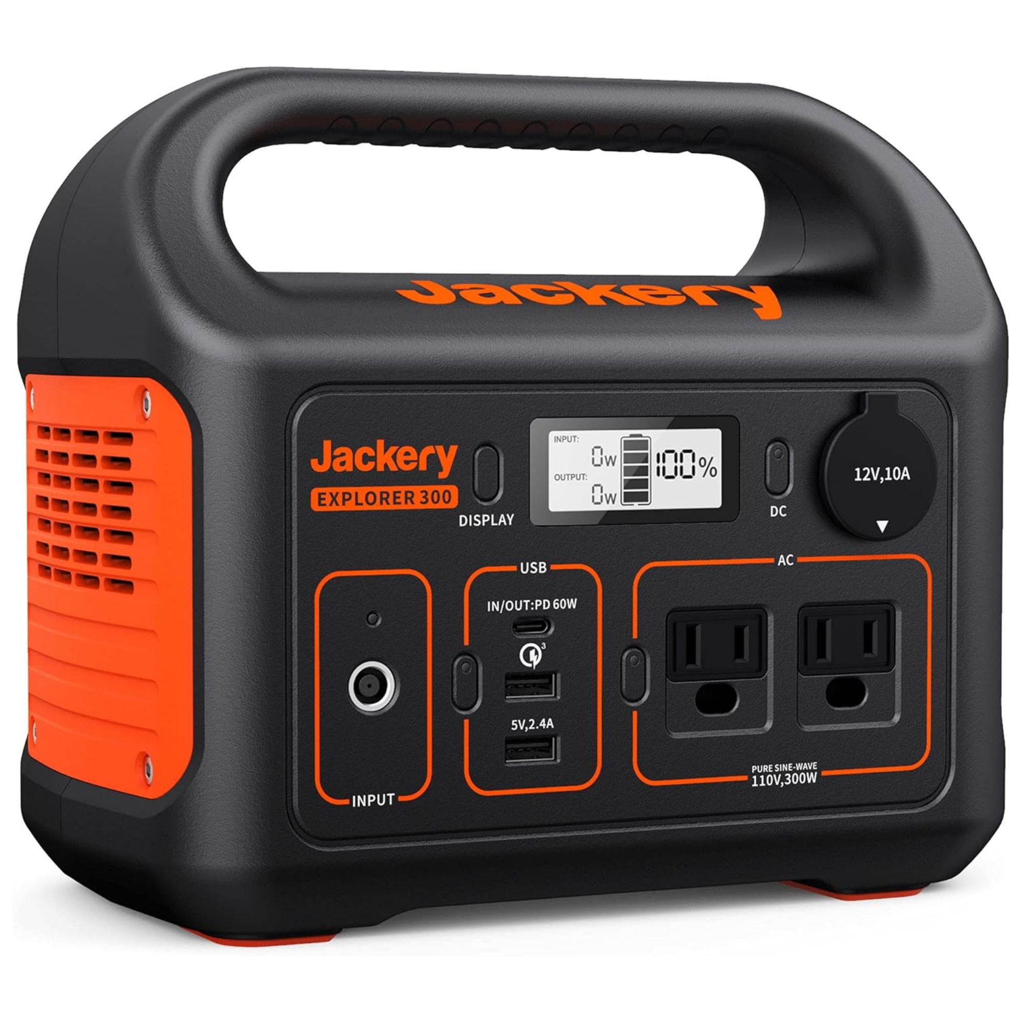 Black and orange portable power generator