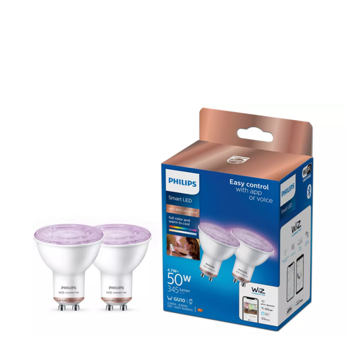 GU10 Colour Smart LED Wi-Fi Bulb (2-pack)
