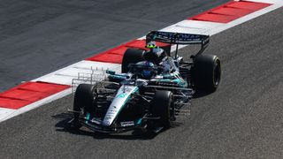 Andrea Kimi Antonelli of Italy driving the (12) Mercedes AMG Petronas F1 Team W17 on track during day one of F1 Testing at Bahrain International Circuit