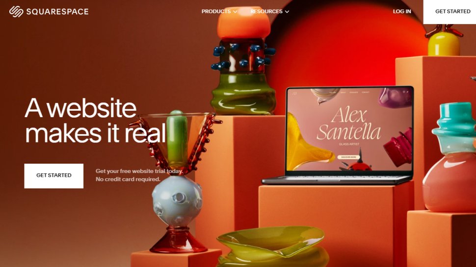 Website screenshot of Squarespace (July, 2025)