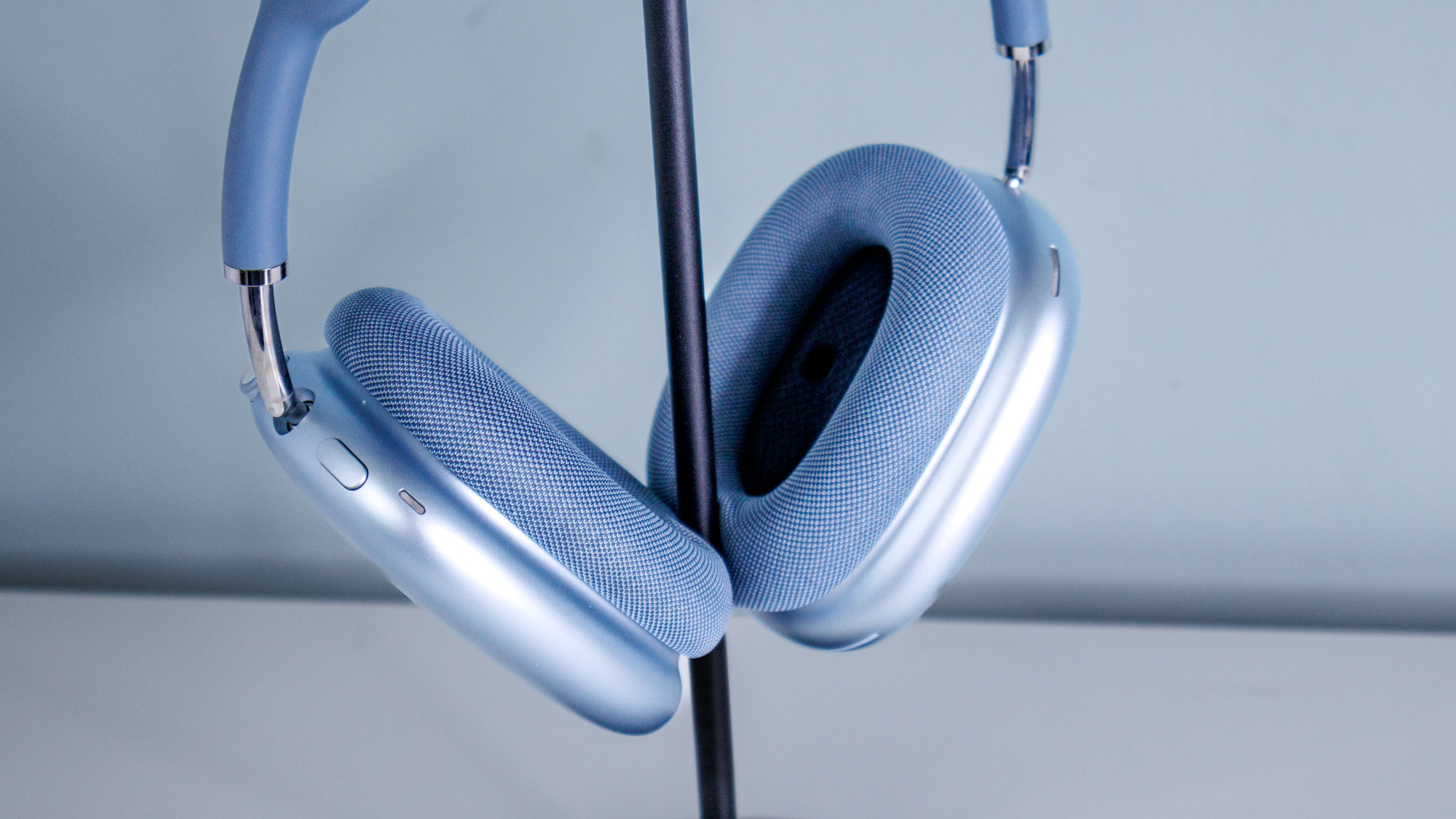The AirPods Max USB-C in a photo studio