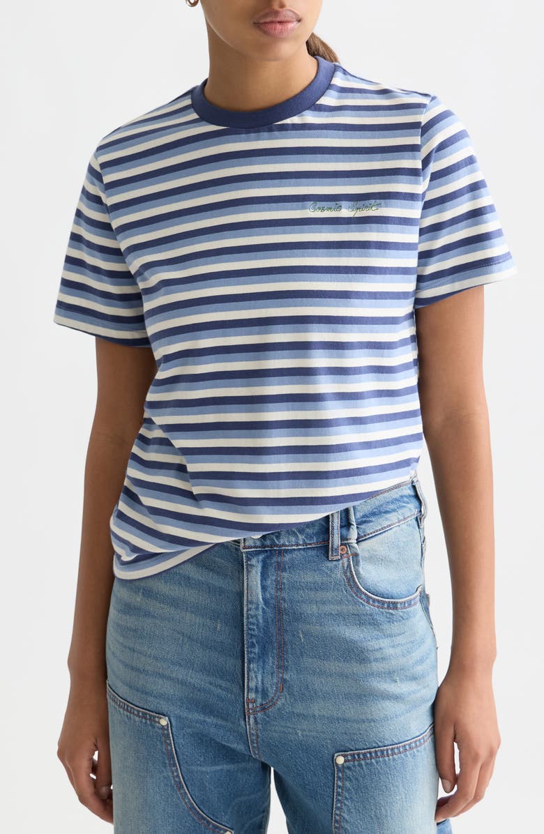 Stripe Cotton Ringer T-Shirt