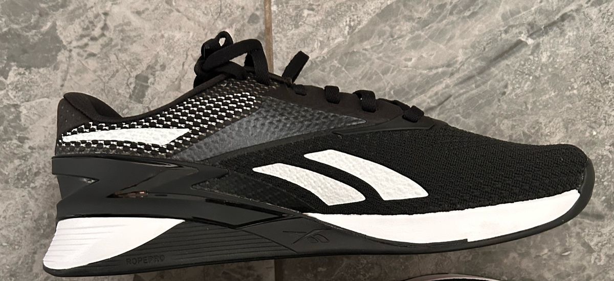 Reebok Nano X3 shoe black and white colorway