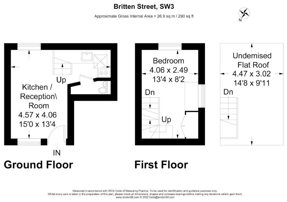 A floorplan of the small home