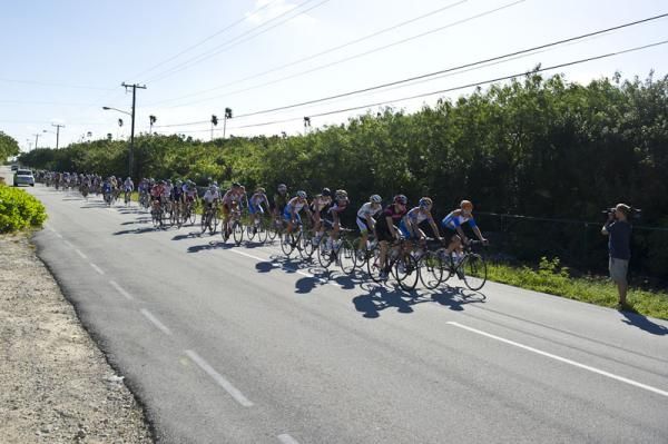 The Garmin-Cervelo riders squeeze in a ride