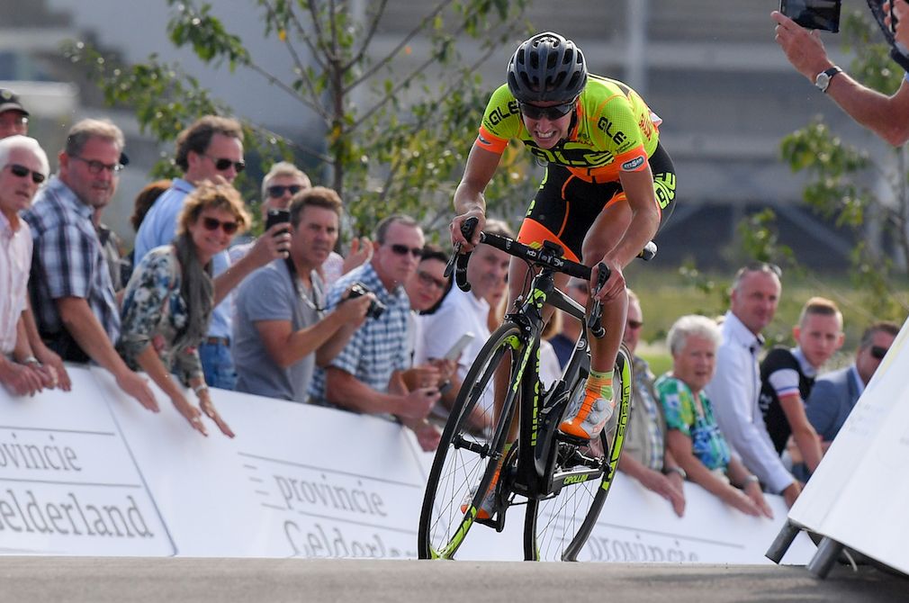 Janneke Ensing en route to victory on stage 6 of the Boels Ladies Tour