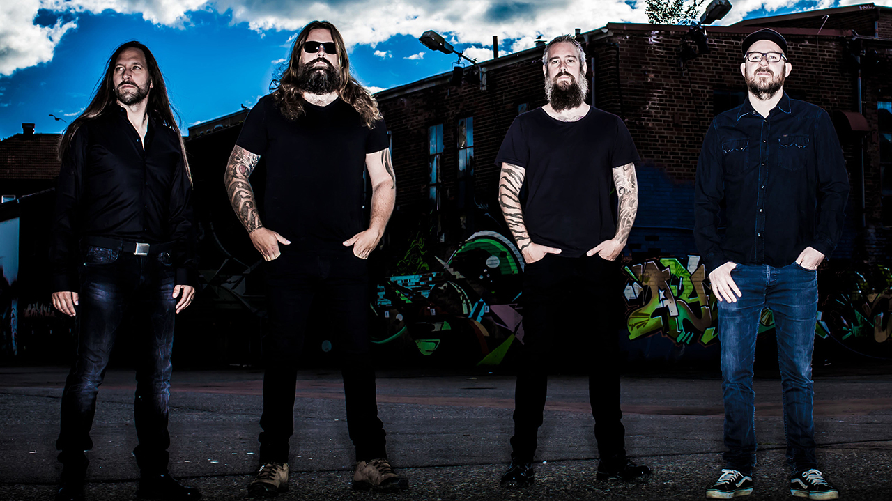 A press shot of In Flames taken in 2016