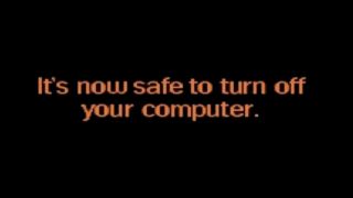 The Windows 95 shutdown screen