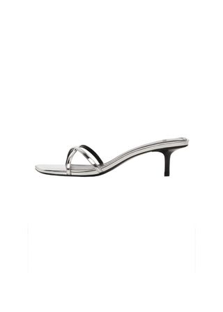 Metallic Strap Sandals - Women