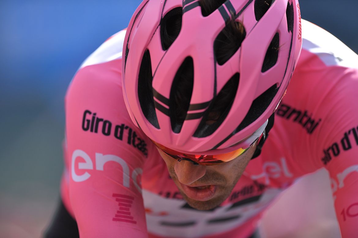 Tom Dumoulin after a hard day at the Giro d'Italia