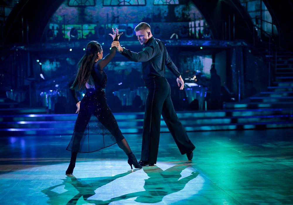 Strictly Come Dancing&#039;s Adam Peaty and Katya Jones dancing