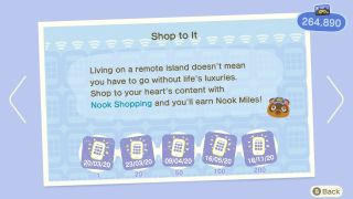 Animal Crossing New Horizons Nook Miles Shop To It