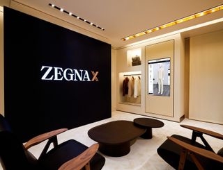 Inside of Zegna store