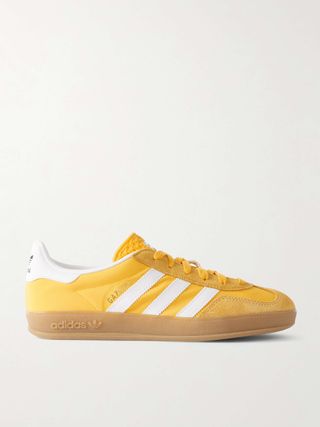 Gazelle ILeather-Trimmed Suede and Shell Sneakers