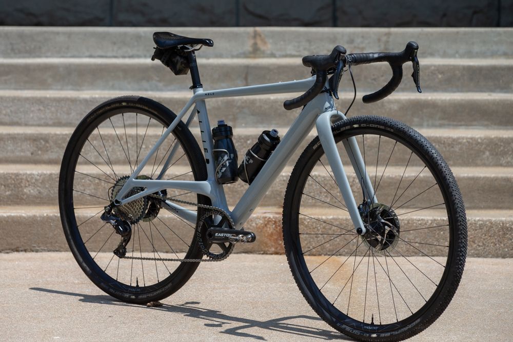 Amity Rockwell rode the new Allied Cycles ABLE to victory in Saturday's DK200. The frame was just delivered and finishing build touches were put in place the day before the race
