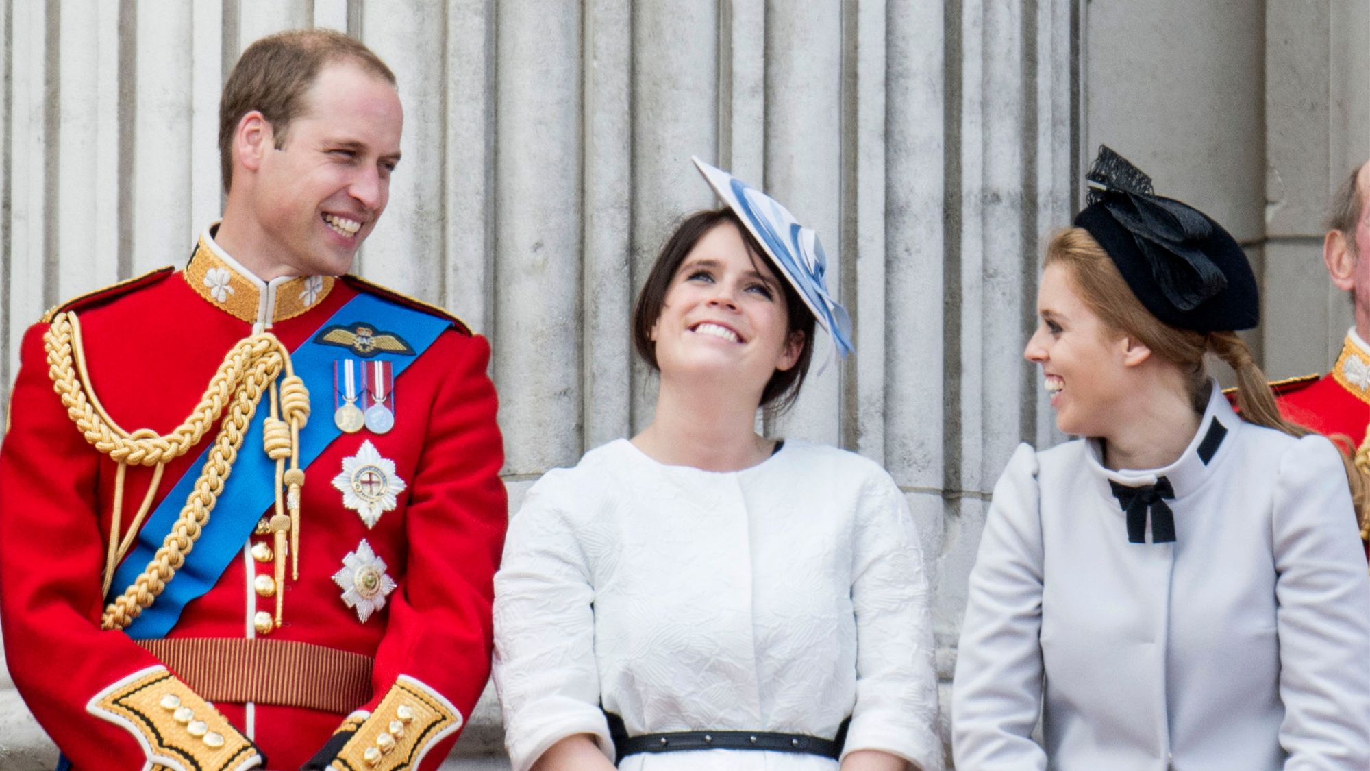 Prince William, Princess Eugenie and Princess Beatrice at Trooping the Colour
