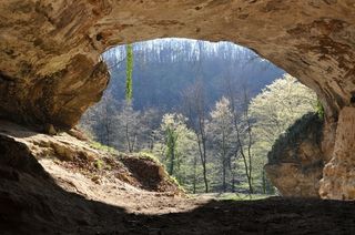 Entrance to Vindija Cave in Croatia.