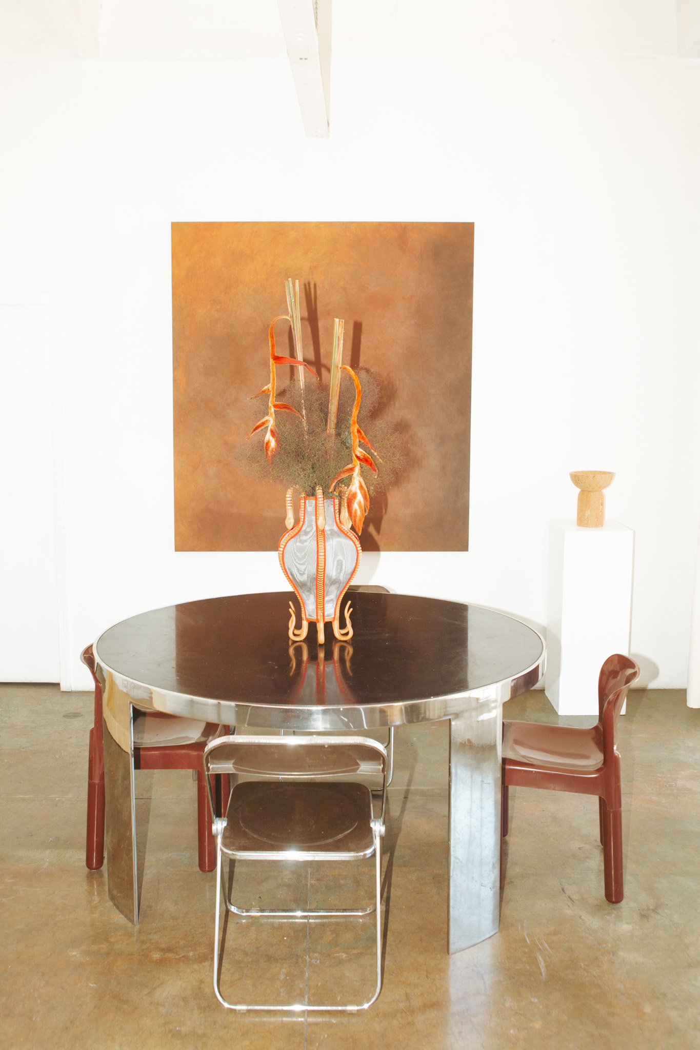 Installation views of a design festival taking one-off creations inside residential galleries and homes and accompanied by daytime or night social gatherings.