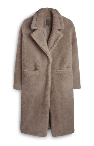 primark coats: teddy bear coat primark taupe