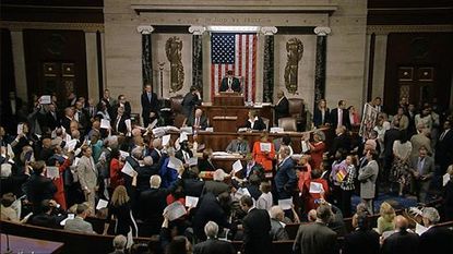House Democrats hold sit-in for gun control vote