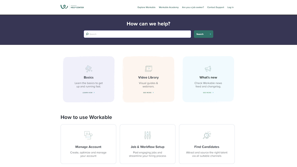 Workable website screenshot