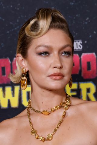 Gigi Hadid at the red carpet premiere of 'Deadpool & Wolverine'