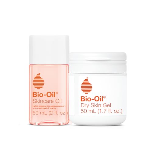 Bio-Oil Travel Skincare Bundle for Scars, Stretch Marks, and Dry Skin, Includes Skin Care Oil (2 Oz) and Dry Skin Gel (1.7 Oz)