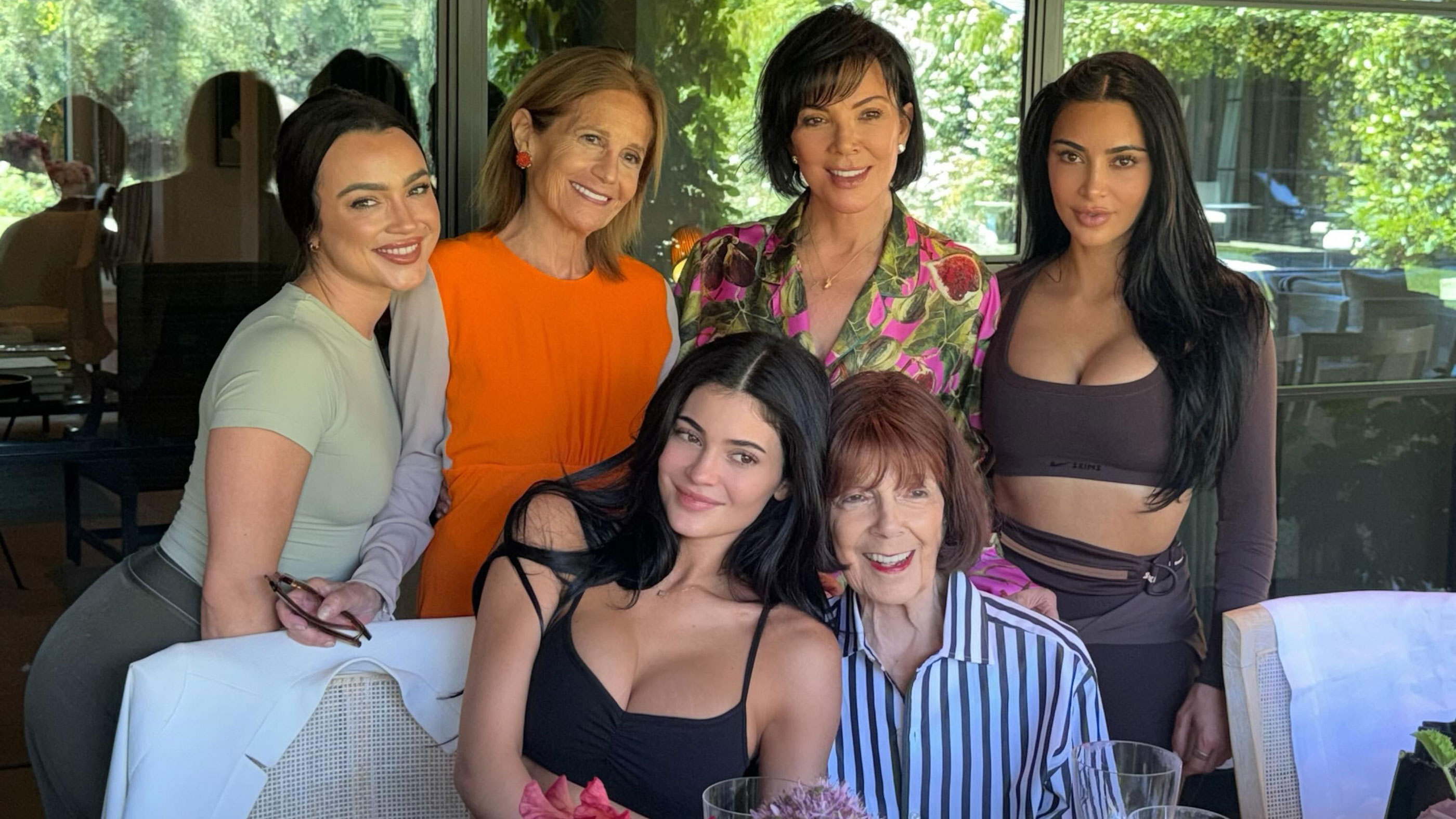 Kylie Jenner poses with her grandmother, MJ