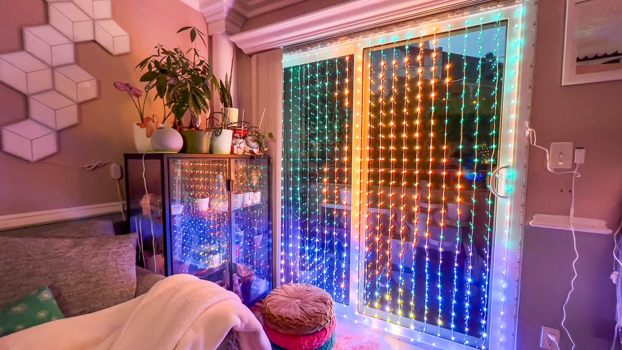 Govee Curtain Lights during author's testing