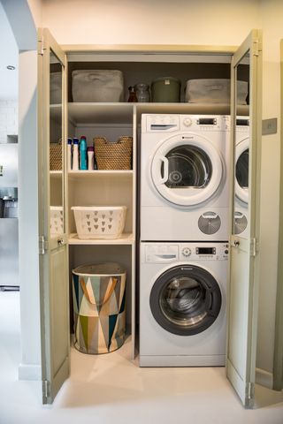 small utility room ideas - Utility room in a cupboard