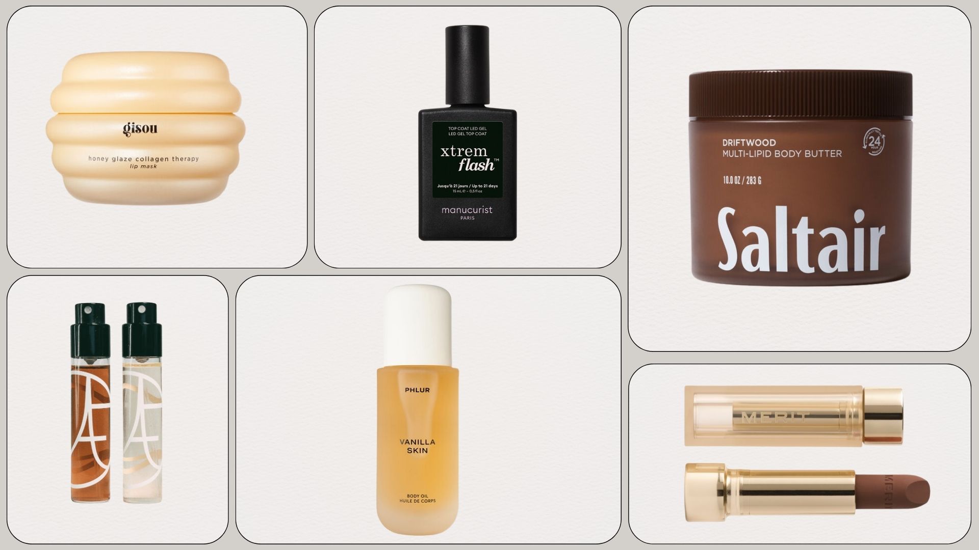 Graphic of the best new beauty products of the month