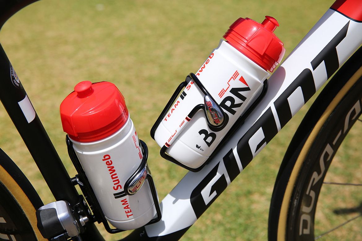 Elite bottle cages on Team Sunweb's Giant