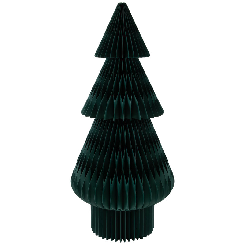 Northlight Seasonal Tall Accordion Honeycomb Foldable Paper Christmas Tree - 4&#039; - Dark Green | Wayfair