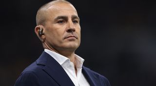 Fabio Cannavaro during a television broadcast