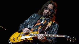 Ace Frehley performs in concert opening for Alice Cooper at HEB Center on October 19, 2021 in Cedar Park, Texas.