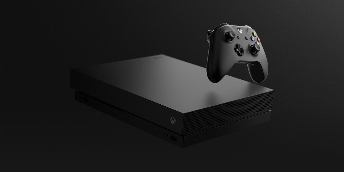 A shadowy photo of the Xbox One console