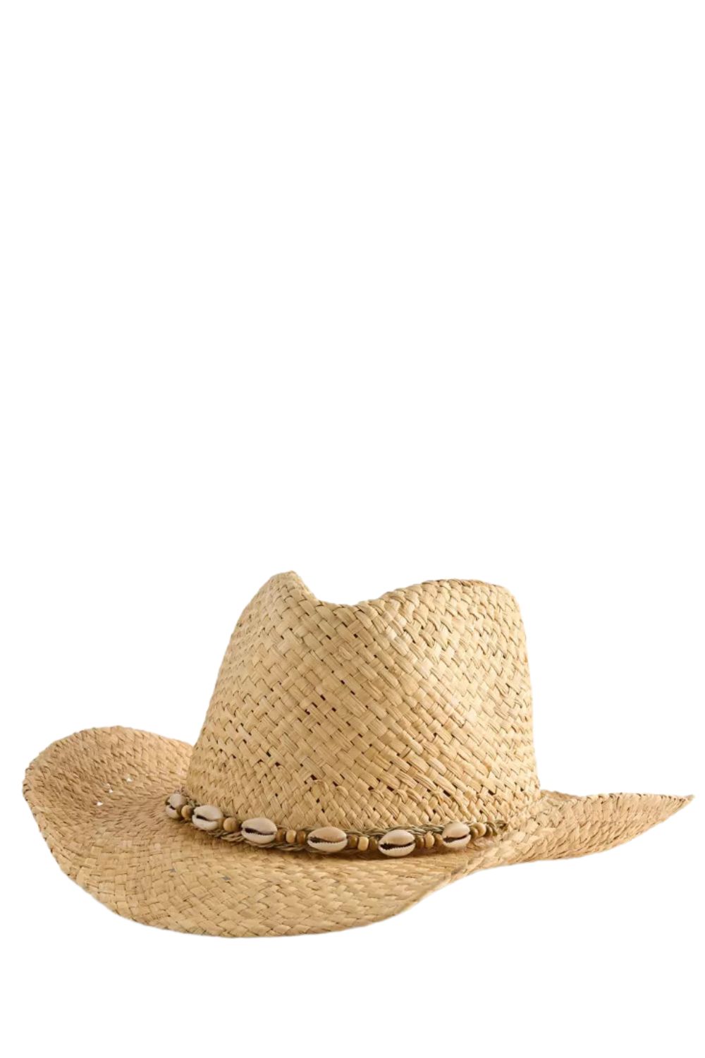 Boutique Bonita Shell-embellished paper cowboy hat