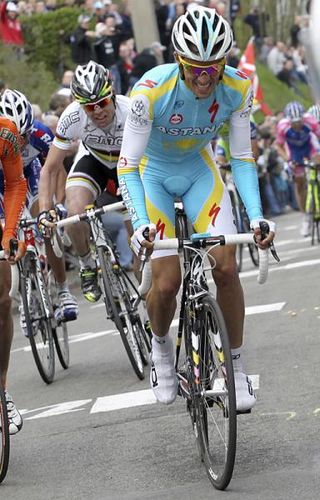 Contador frustrated but satisfied with third at Flèche Wallonne